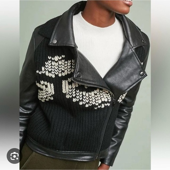 Anthropologie Wool Moto Jacket - Picture 3 of 6